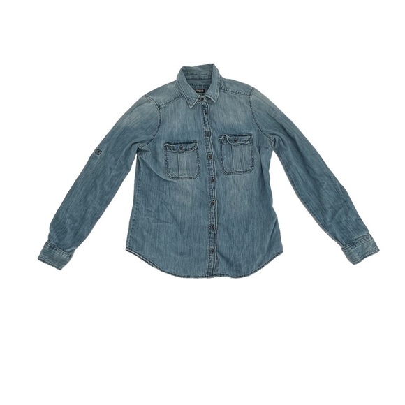 Express Long Sleeve Jean Shirt Size Small Women’s - Picture 1 of 4